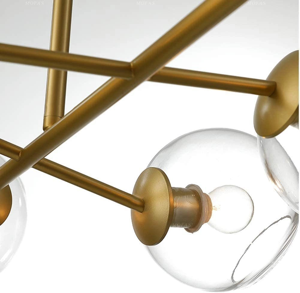 Lampada a sospensione ZMH a LED con globo in vetro lampada a sospensione per soggiorno camera da letto interni