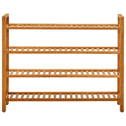 Scarpiera | Mobile per scarpe con 4 Ripiani 100x27x80cm in Legno Massello di Rovere
