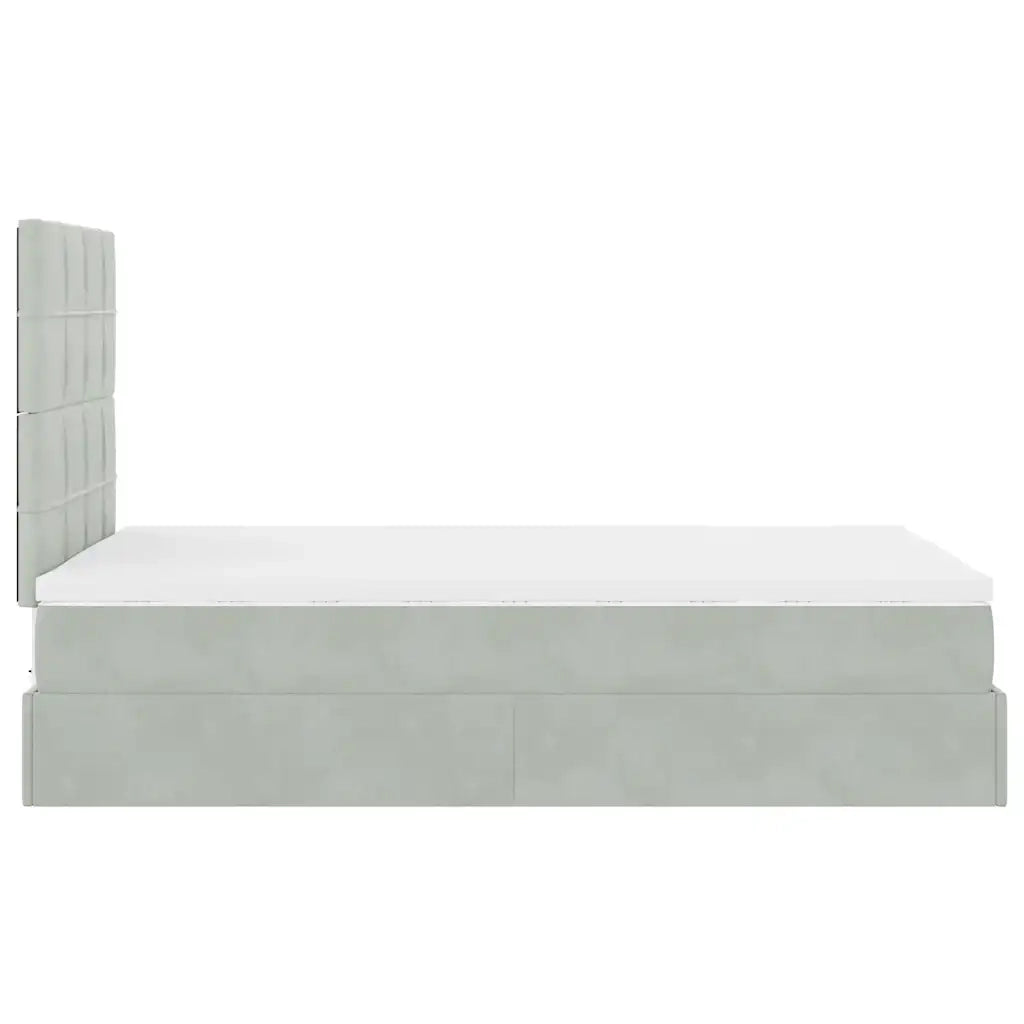 Struttura Letto Pouf con Materassi 120x190 cm Velluto 3314306