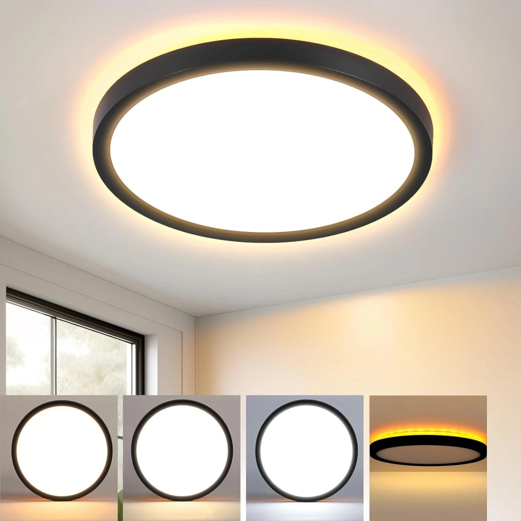 ZMH Lampada da soffitto plafoniera LED minimalista 22 cm 18W dimmer per soggiorno cucina