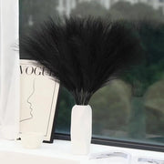 Decorazione pampas 30 pezzi, 55 cm, naturale, pampas, fiori artificiali secchi, decorazione bohemien, matrimonio, arredamento interno (nero)