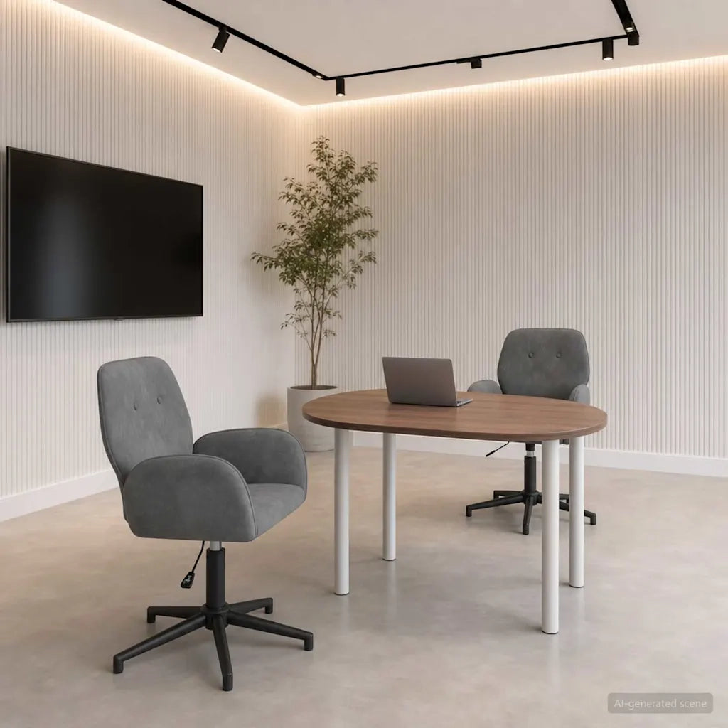 Sedie da scrivania girevoli 2 pz 54 x 55 x 90 cm Grigio Scuro 3428320