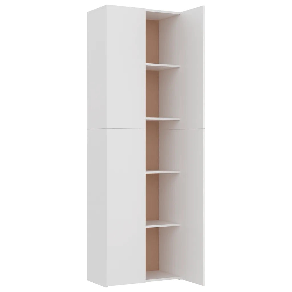 Armadio per Ufficio Bianco 60x32x190 cm in Legno Multistrato