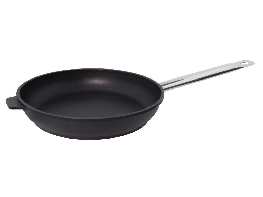 Padella professionale antiaderente in alluminio manico in acciaio 32 cm