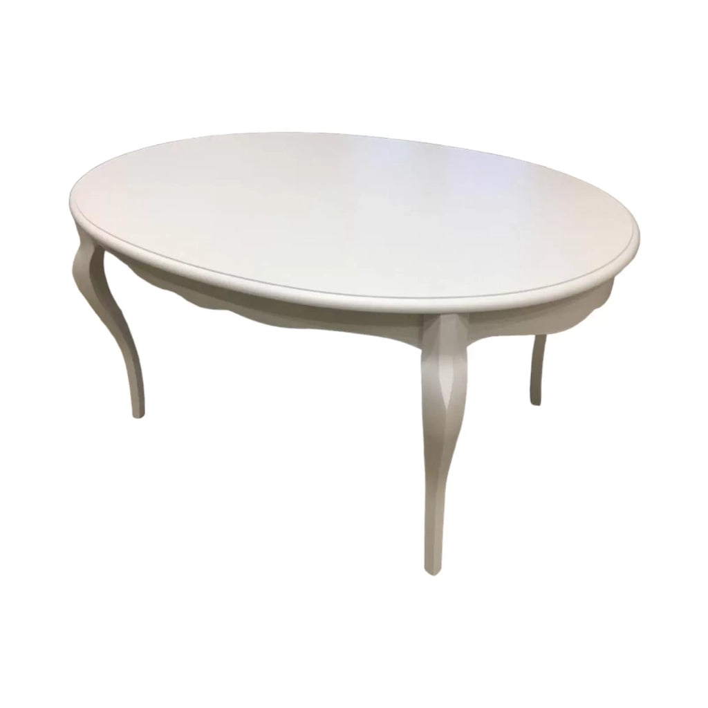 Tavolo rotondo bianco laccato shabby classico 120 h.78 - Mobili 2G