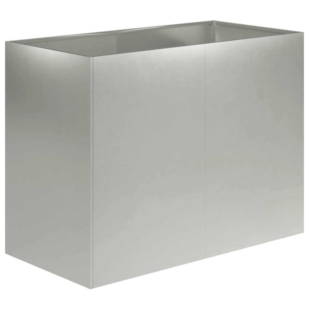 Vaso da giardino Argento 80 x 40 x 60 cm Acciaio Inox 8005887