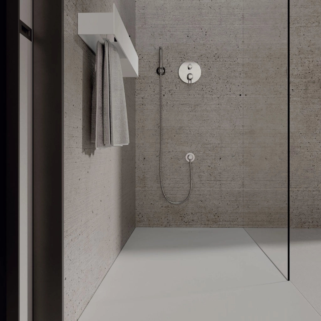 Piatto doccia in solid surface bianco, misura 70x160