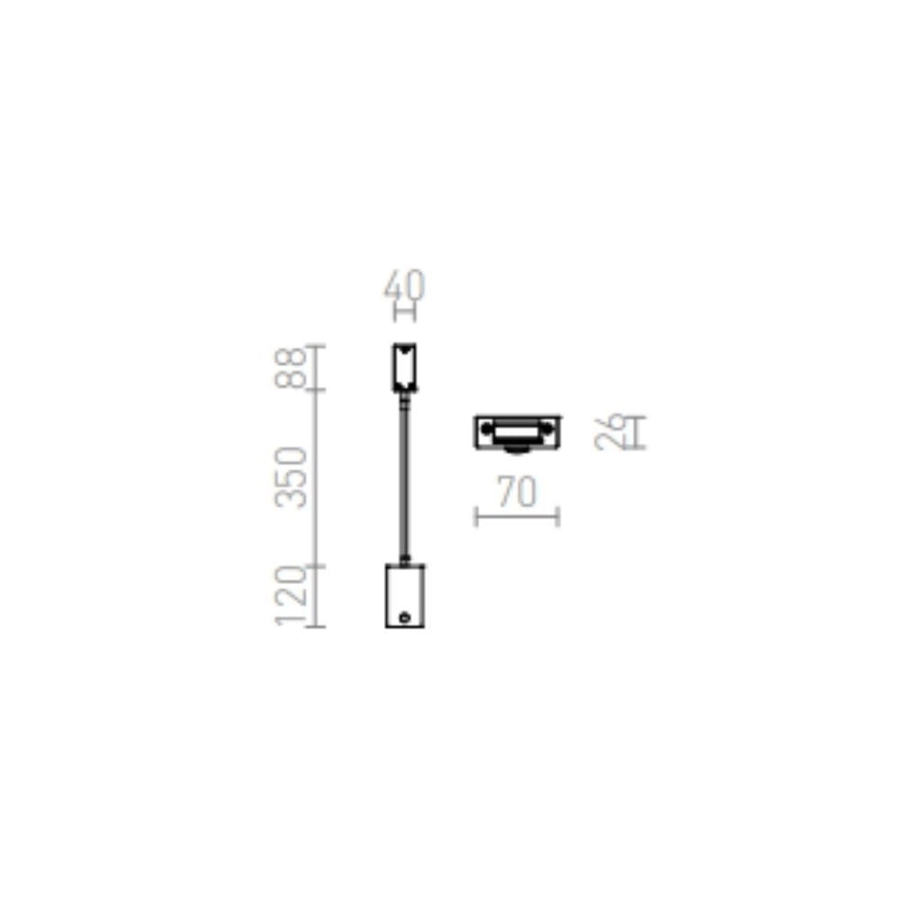 Lampada applique FRISCO W da parete nero  230V LED 4.2W 120°  3000K
