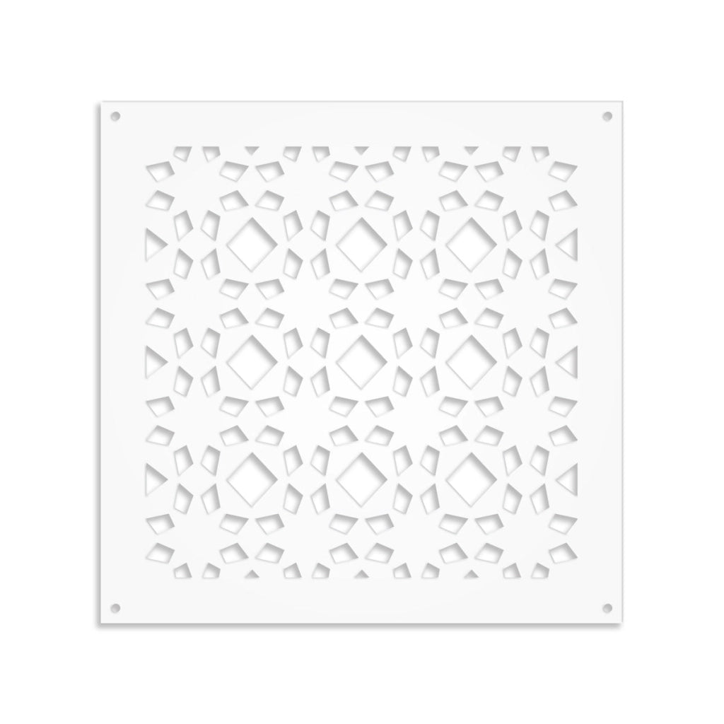 PSYCHEDELIC- Pannello in PVC traforato - Parasole Colore: bianco, Misura: 73x73 cm