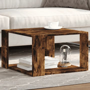 Tavolino Salotto-Tavolino da soggiorno-Tavolo Rovere Fumo 51,5x51,5x30cm Legno Multistrato