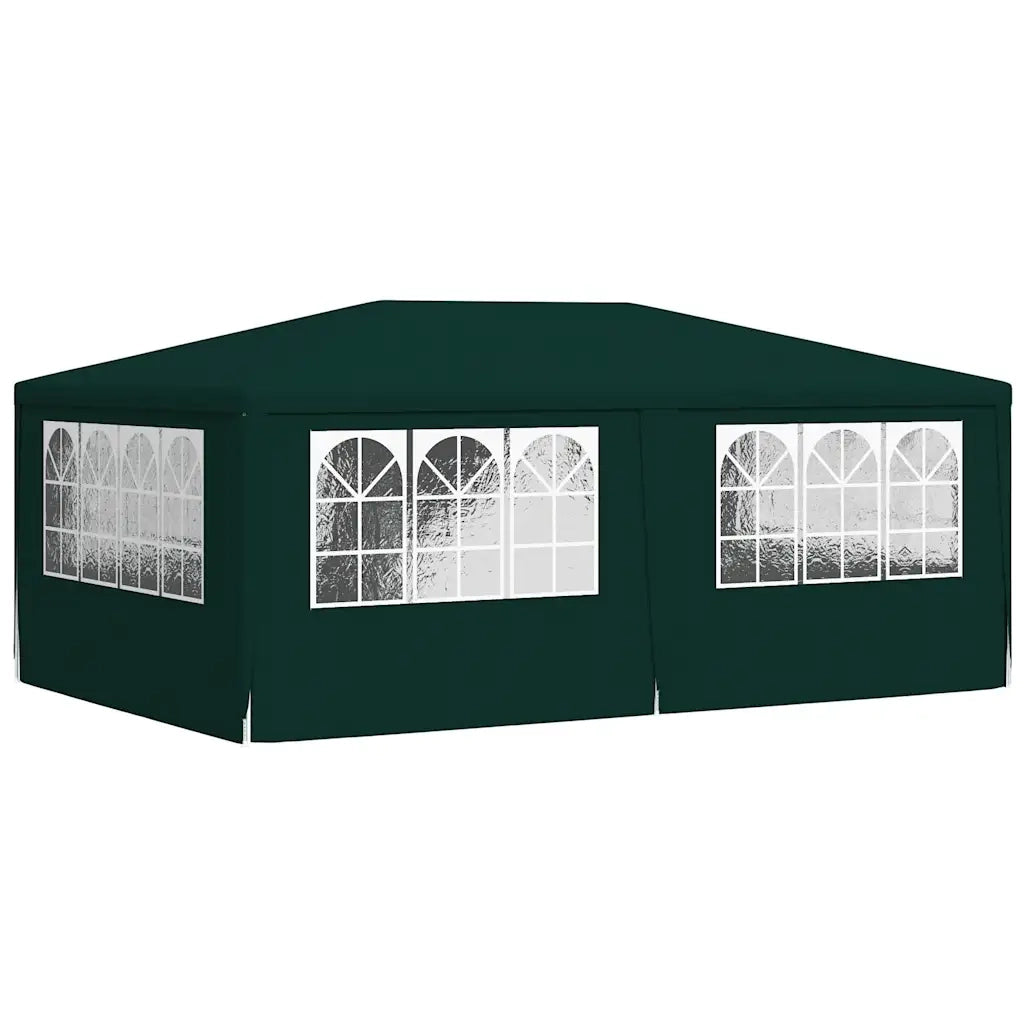 Gazebo Professionale con Pareti 4x6 m Verde 90 g/mÂ²