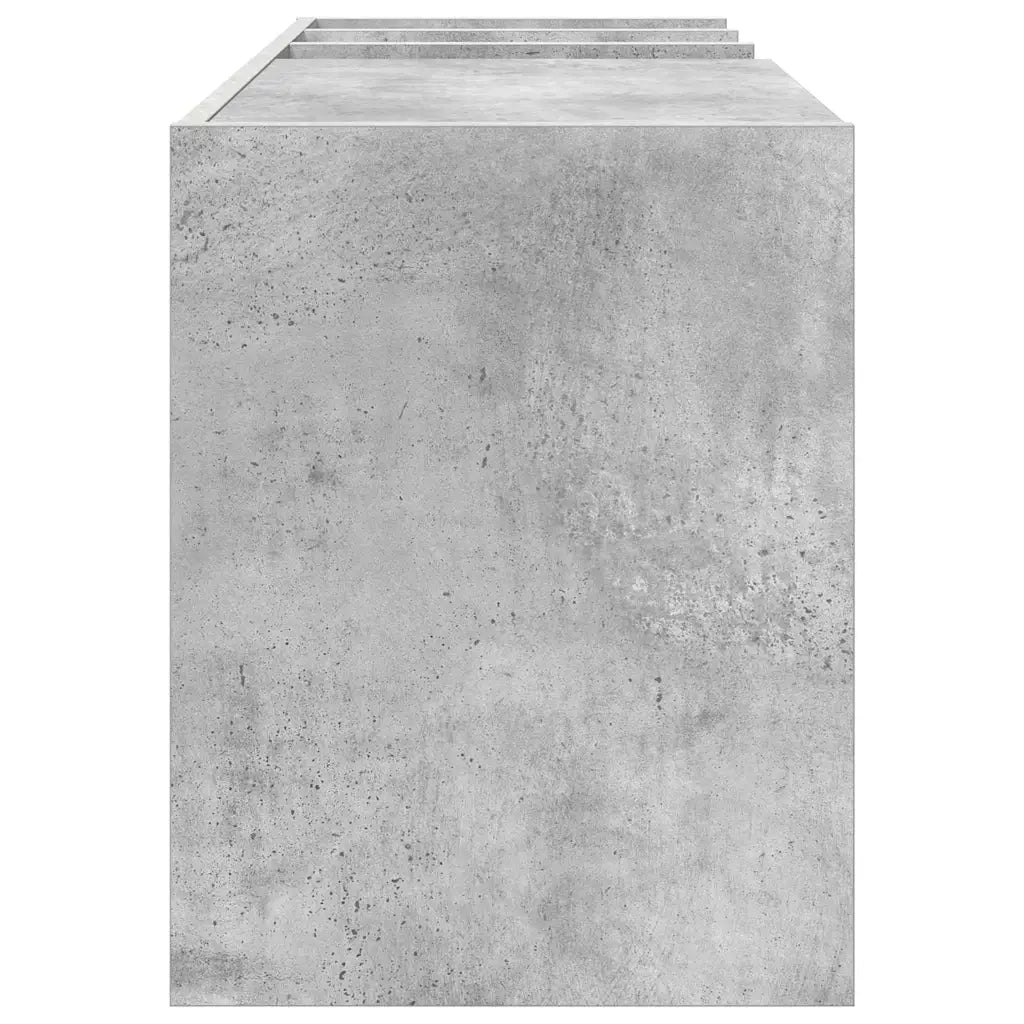 Mobile porta vinili Grigio cemento 78.5 x 35 x 45 cm