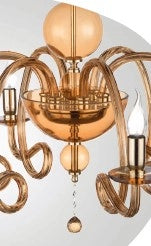 LUMETTO VIVALDI 1 LUCE AMBRA ORO ATTACCO E14 D.14CM