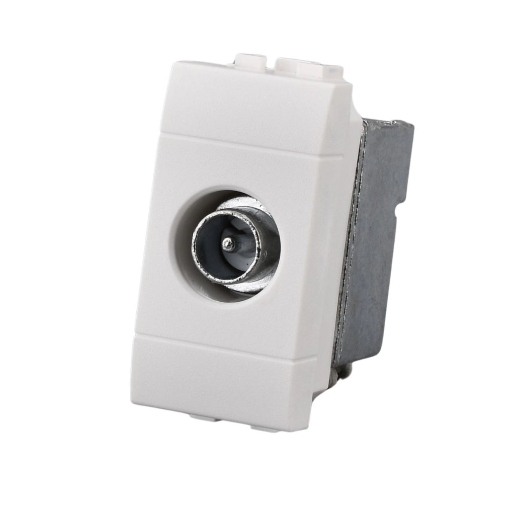 Connettore Presa TV Terminale Maschio MBL Bianco 1M Compatibile Bticino Living Light BLB2250