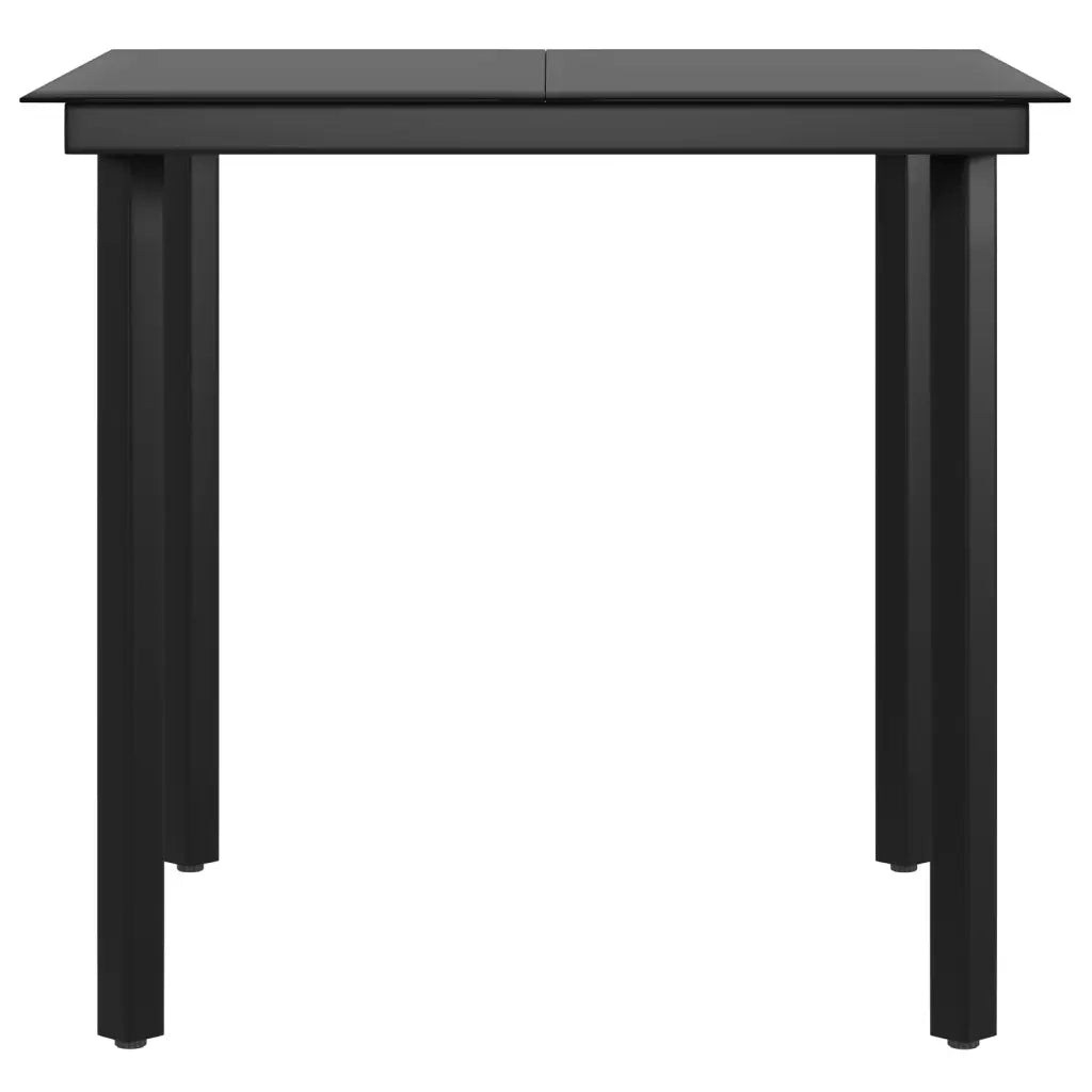 Set da Pranzo da Giardino 5 pz con Cuscini Nero 3099282