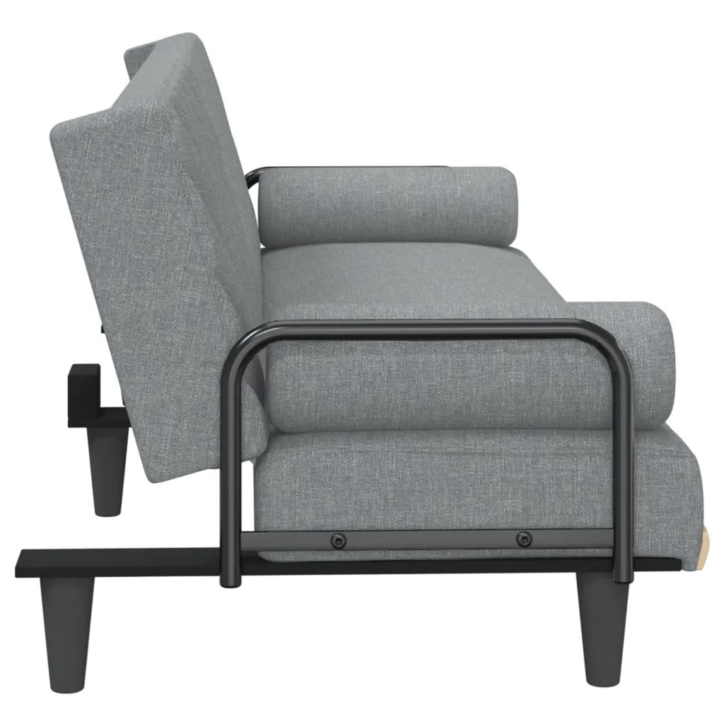 Divano letto | Sof¨¤ letto | Letto singolo con Braccioli Grigio Chiaro in Tessuto