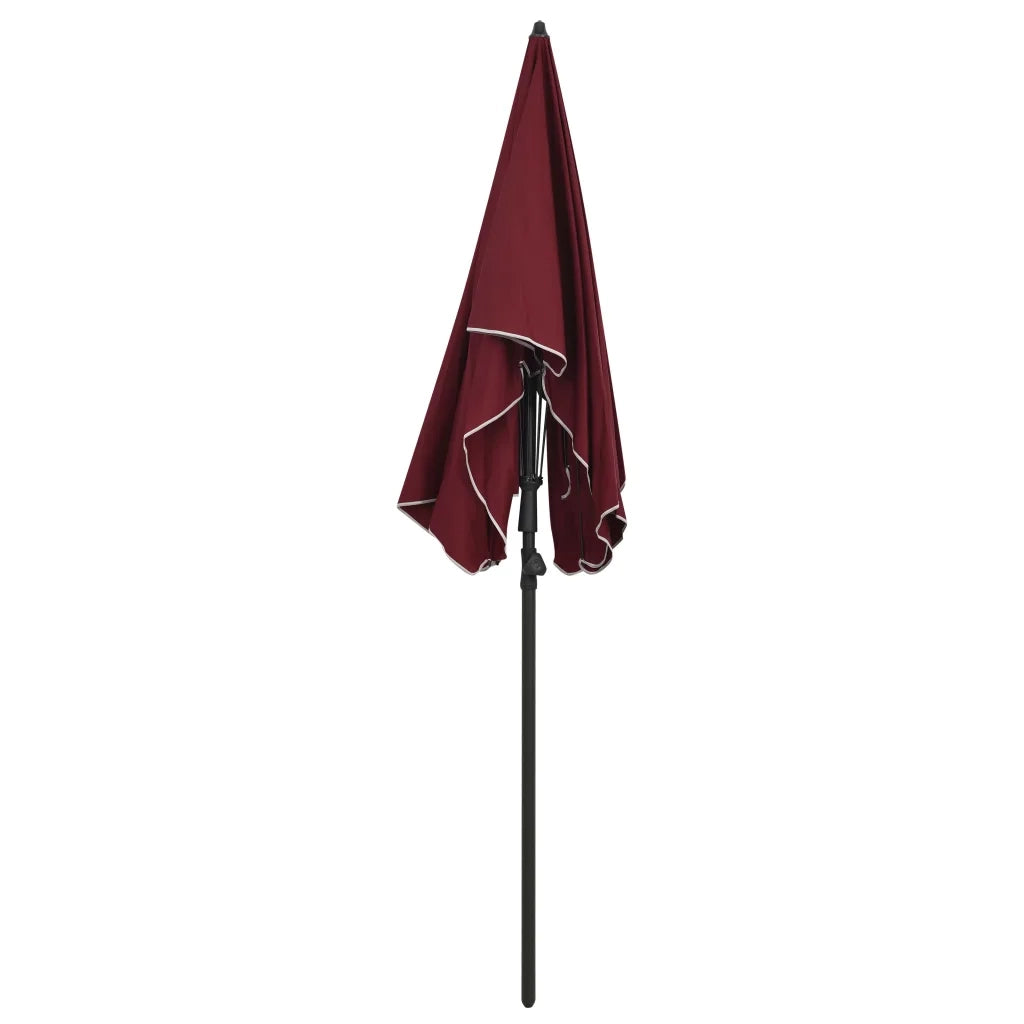 Ombrellone da Giardino con Palo 200x130 cm Rosso BordÃ²