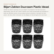 Set di reti per biliardo - 6 pezzi - Materiale plastico resistente - Reti per biliardo per uomini - Rete a caduta per tavolo - Adatto per tavoli standard - Leggero - Reti per biliardo