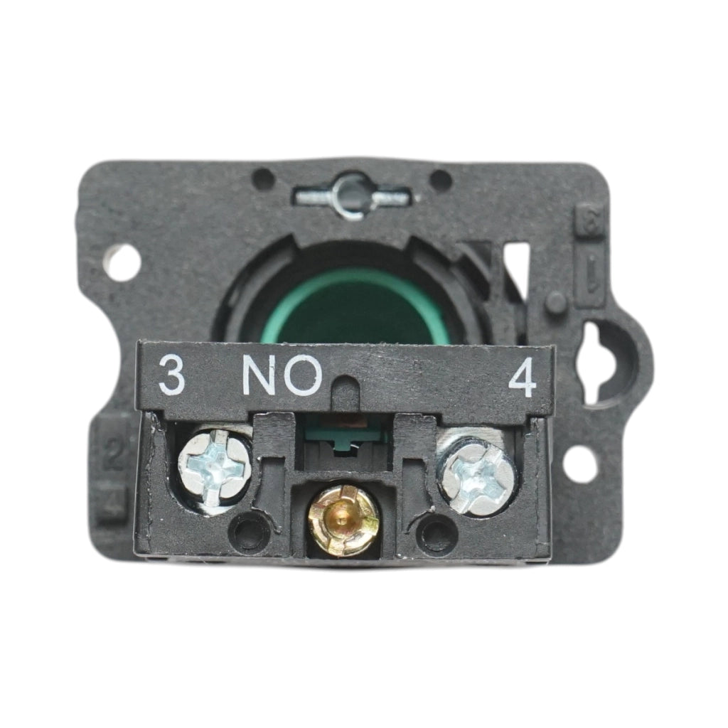 Pulsante di comando con coperchio di protezione verde IP65, 1NO, 400V/10A, LAY5-EP31 Breckner Germany