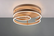 MARNIE PLAFONIERA LED 58W 6800lm, 3000K METALLO CAFFE' A SPIRALEDIMMERABILE CON INTERRUTTORE D. 55CM