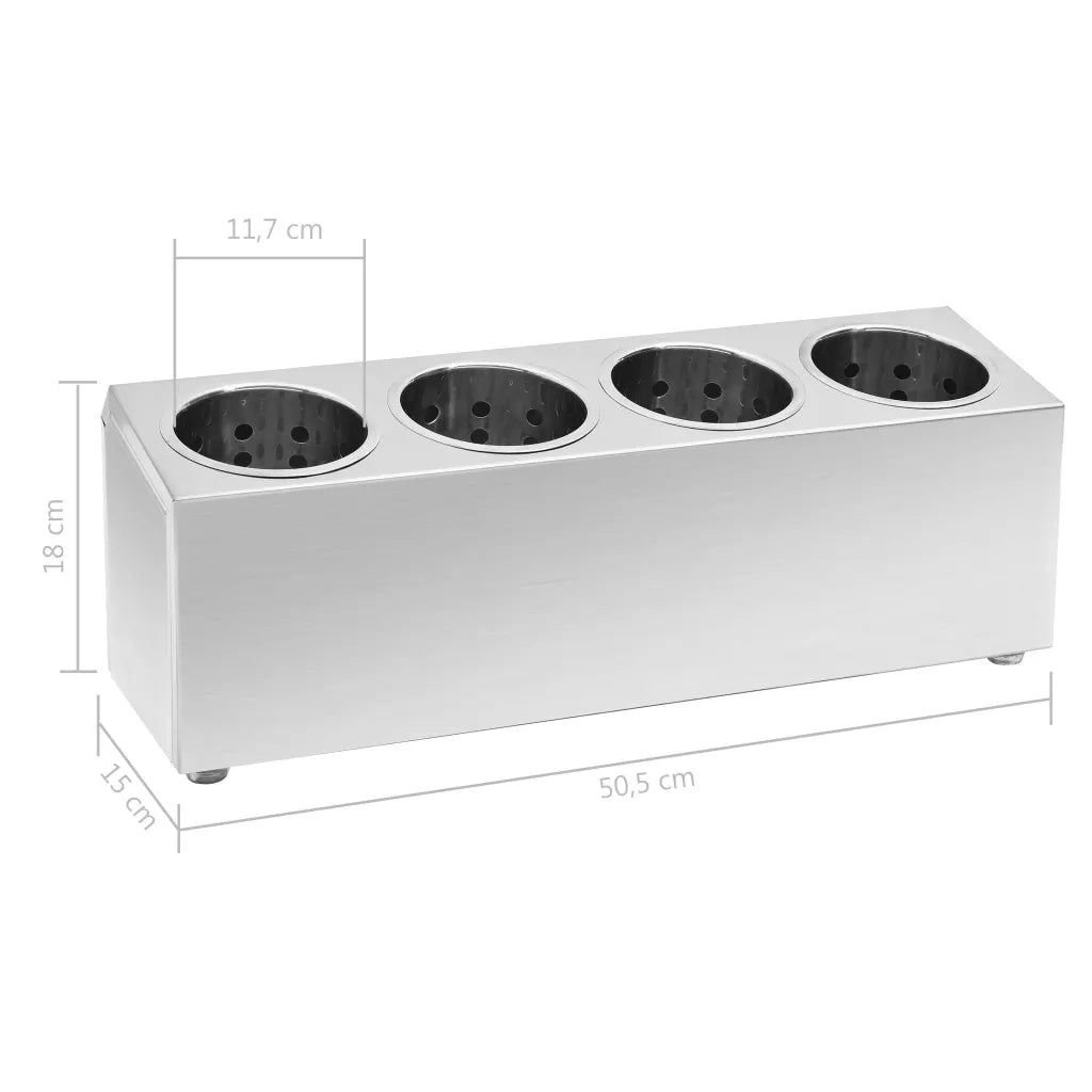Portaposate con 4 Inserti Rettangolare in Acciaio Inox CFW4396420