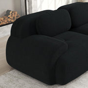 Divano angolare con cuscini ¨C Minimal ¨C velluto nero