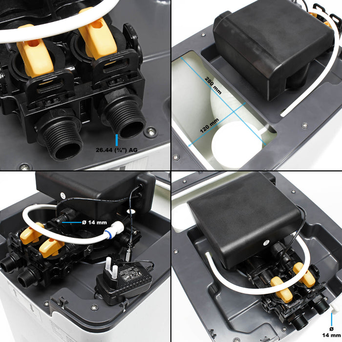 Naturewater Addolcitore Acqua a scambio ionico 3000L/h Dispositivo automatico per addolcimento acqua