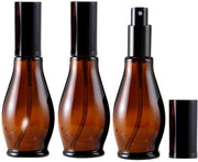 Set di 3 Spray 100ml con vetro ambrato - Misto fine - Dispensatore di cosmetici - Reutilizzabile e chiusura ermetica - Flacone