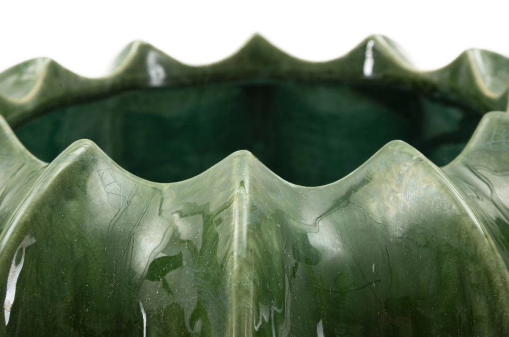 Cachepot Cactus Ø31x16 cm in Ceramica Verde