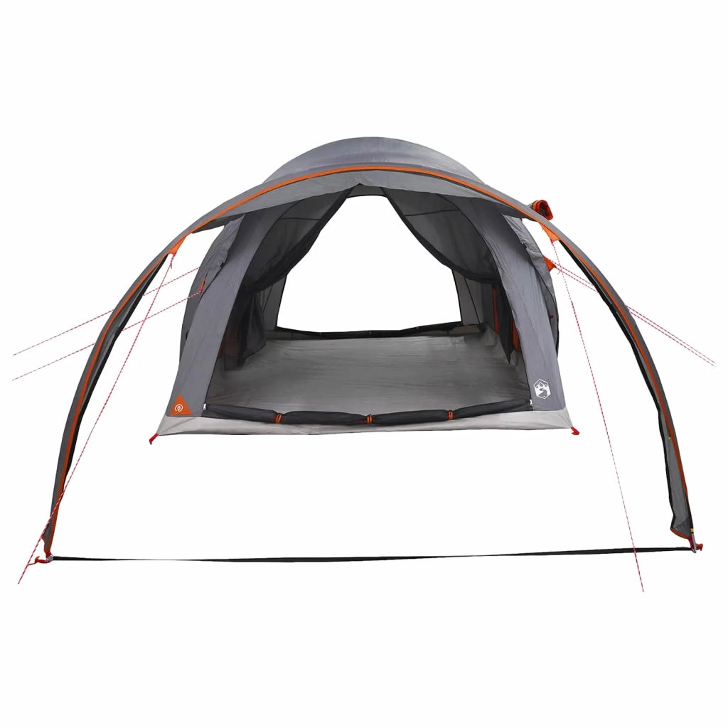 Tenda a tunnel con tetto Grigio e arancione 370 x 275 x 210 cm 42028679