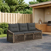 Set Divano da Giardino 3 pz Grigio polyrattan 3435923