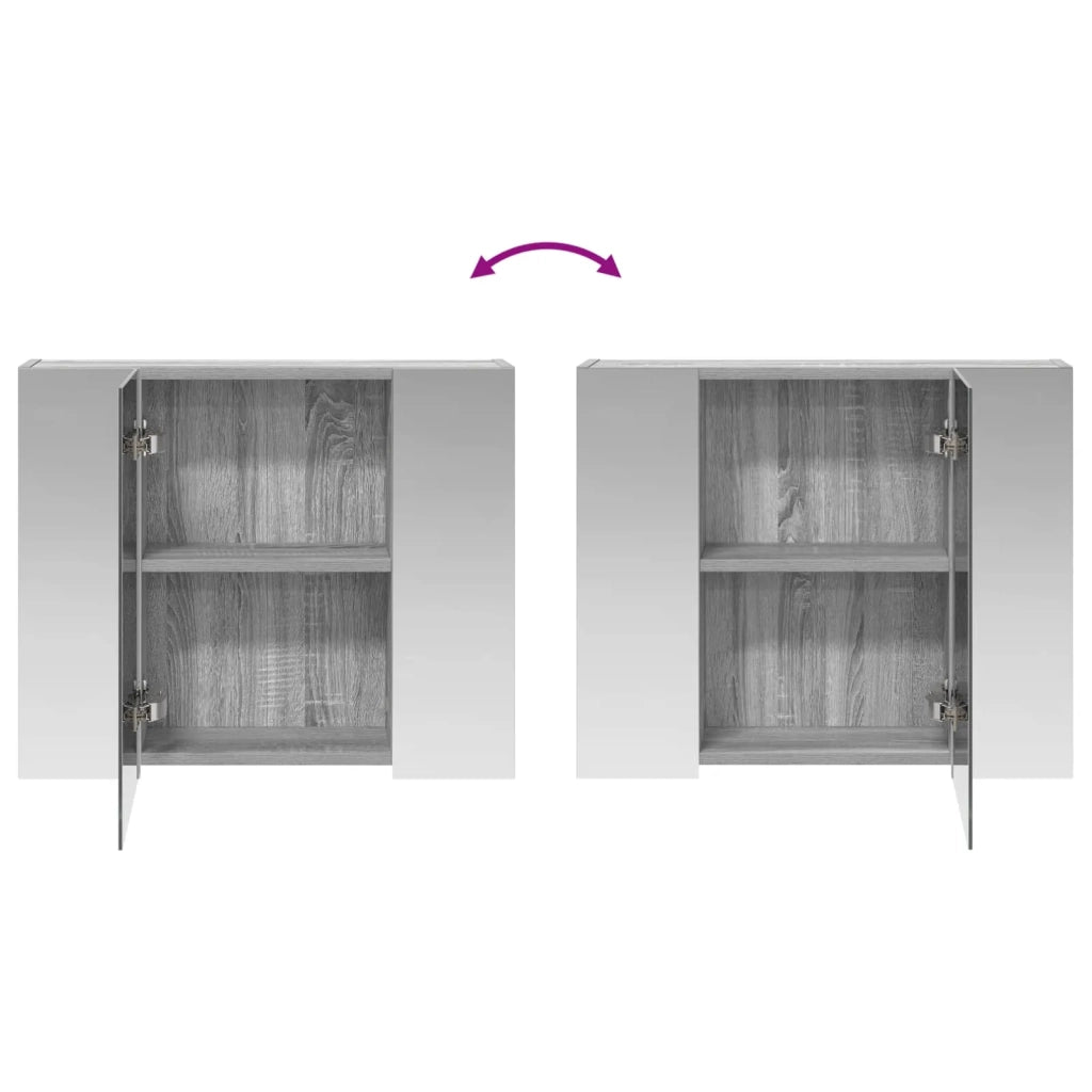 Mobiletto per specchio da bagno Grigio Sonoma 60 x 14,5 x 50 cm 889076
