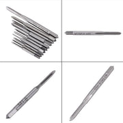 Set di tappi a vite a mano 10 pezzi - Acciaio di alta velocità - M1 a M3.5 - Duraturo - Resistente al calore