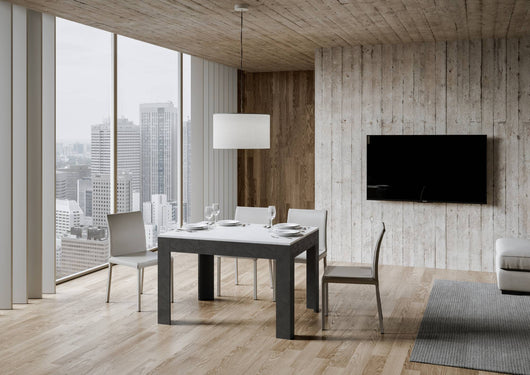 Tavolo Allungabile 120-180x90x77 cm Bibi Mix Bianco Spatolato