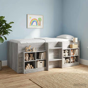 Letto Alto per Bambini 2 pcs Sonoma grigio 90 x 190 cm 3422584