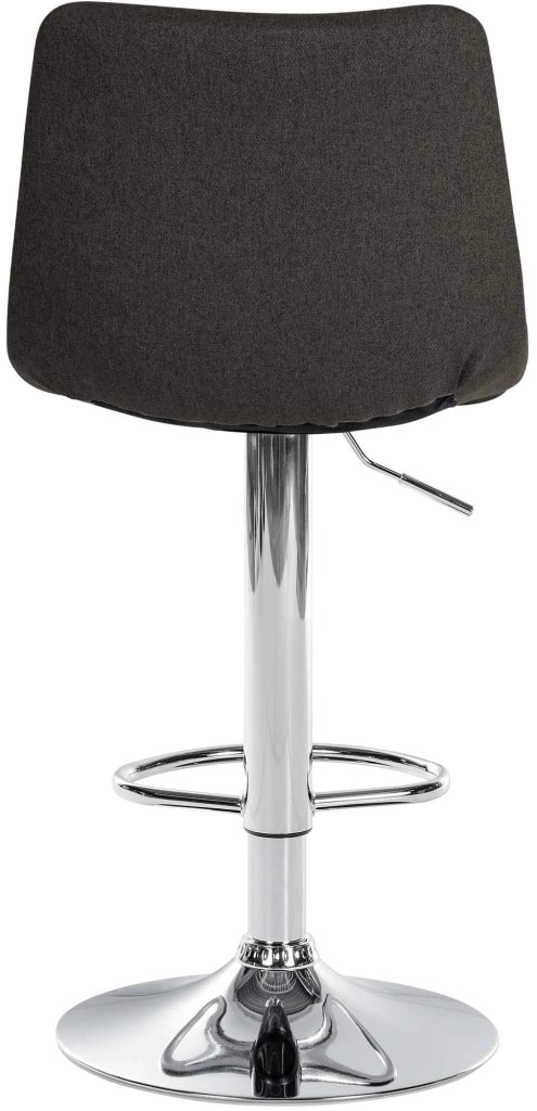 Set di 2 sgabelli da bar Jerry Fabric grigio scuro,cromo