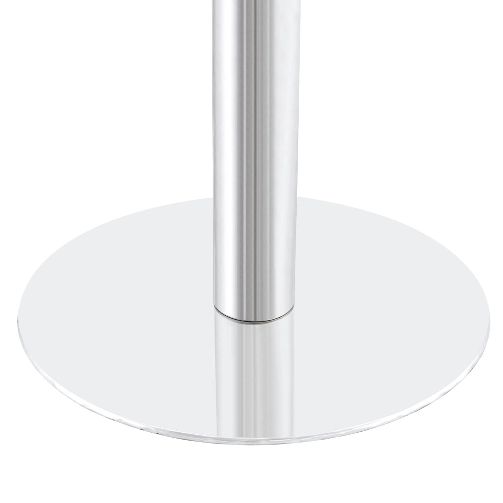 Tavolo rotondo 60x73;7 cm blu in MDF e metallo; base stabile
