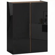 Scarpiera con apertura silenziosa di sicurezza, 6 ripiani, design senza maniglie, nero lucido