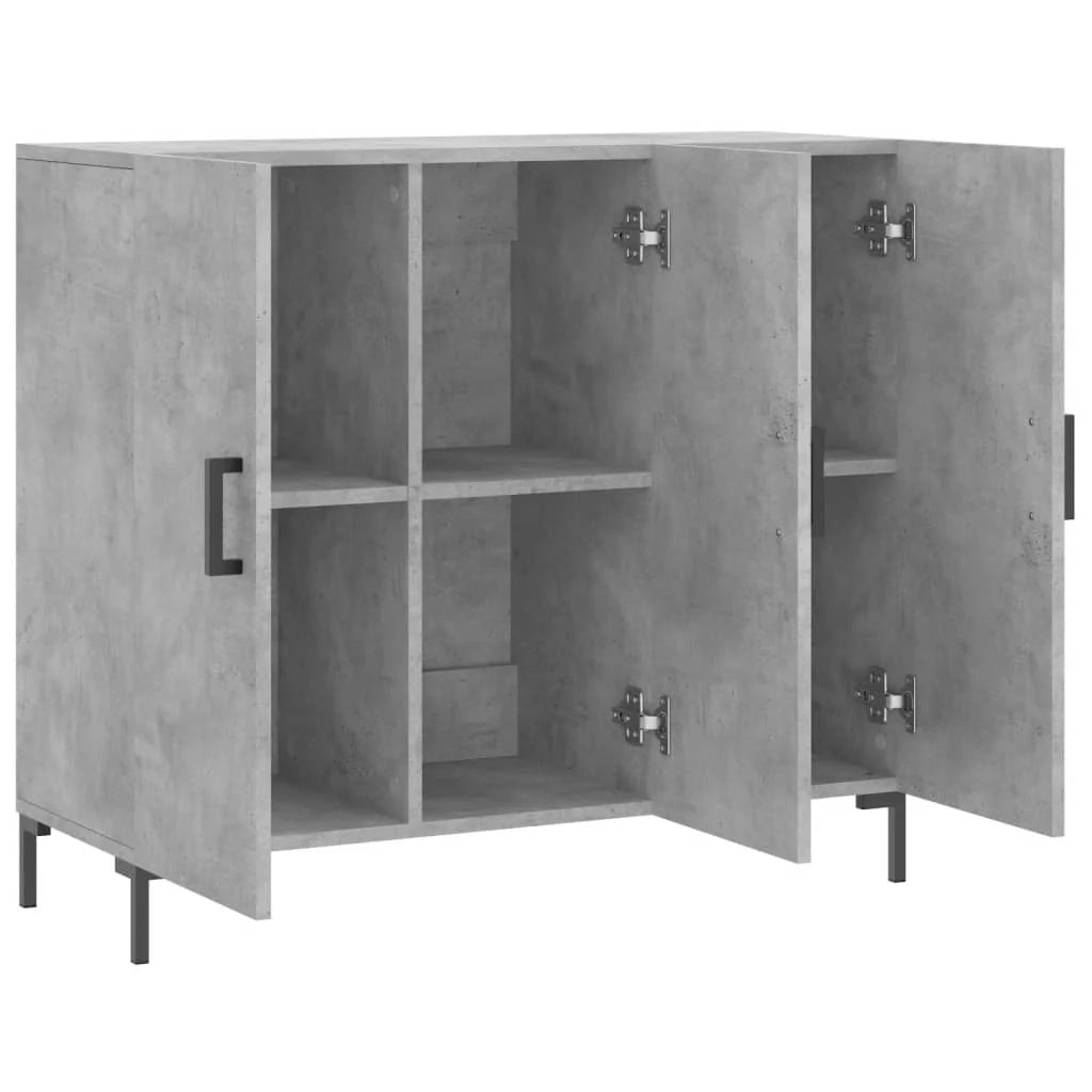 Buffet credenza cassettiera armadio mobile contenitore organizer per cucina soggiorno salotto 90 x 34 x 80 cm legno ingegnerizzato grigio 02_0032123