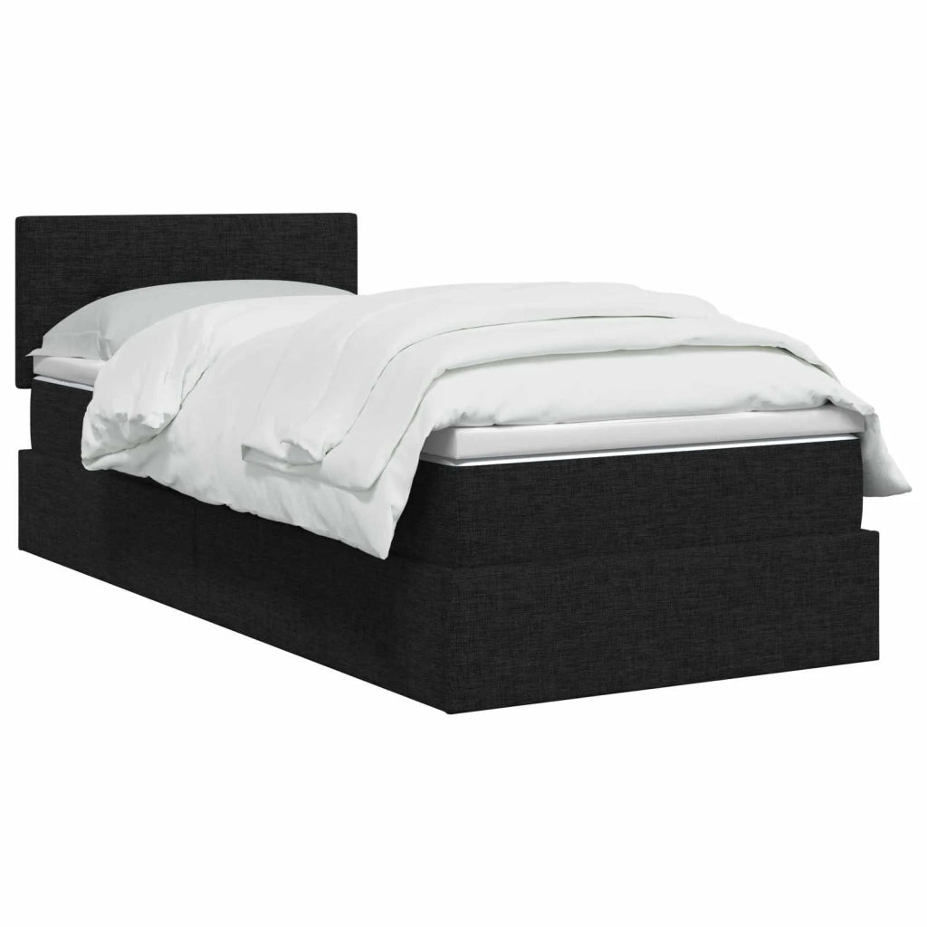 Letto con contenitore e materasso Nero 90 x 190 cm Velluto 3458591