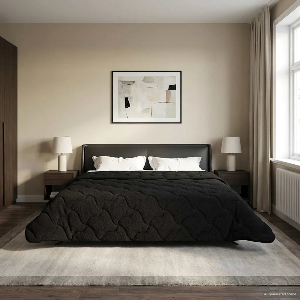 Piumone Completo Annuale Trapuntato Nero 220 x 260 cm 42026263