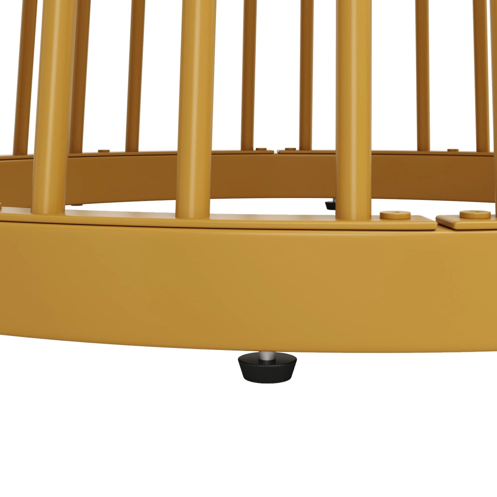 Tavolo da pranzo 80x80x76 cm con gambe regolabili; piano in MDF e ferro; oro e bianco