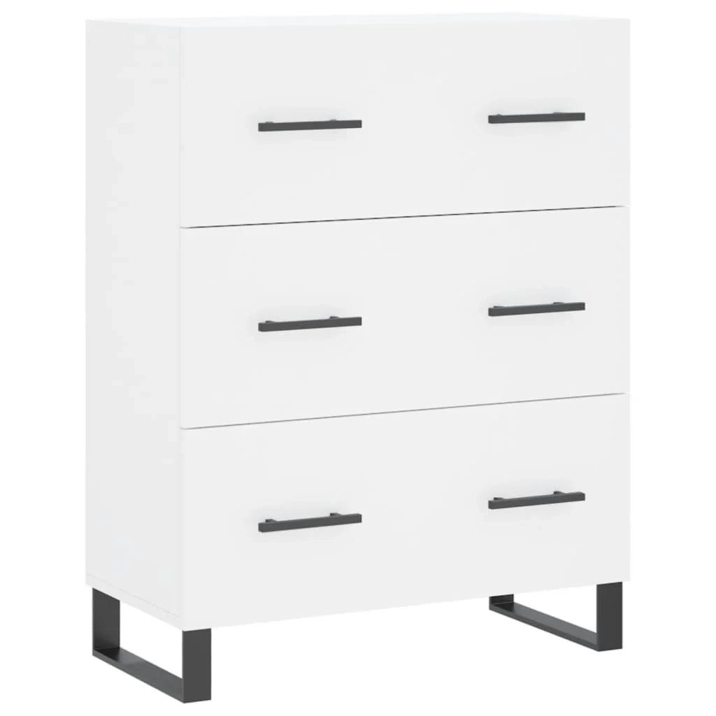 Buffet credenza cassettiera mobiletto mobile contenitore organizer per cucina soggiorno salotto 69,5 x 34 x 90 cm legno ingegnerizzato bianco 02_0030464