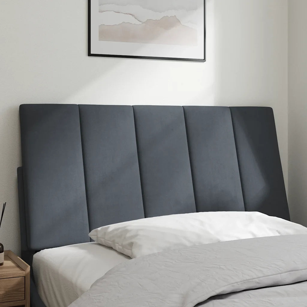 Cuscino Testiera Hanko Grigio Scuro 100 cm in Velluto CFW6939366