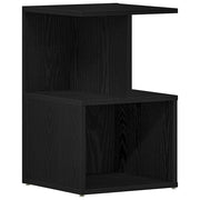 Comodino | Armadio da Notte | Mobiletto da notte Rovere Nero 35 x 35 x 55 cm Legno multistrato
