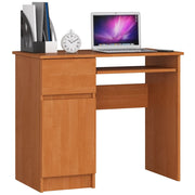 Scrivania per computer AKORD PIKSEL Ontano 90 cm 1 anta 1 cassetto 90x50x77 cm Modello a sinistra