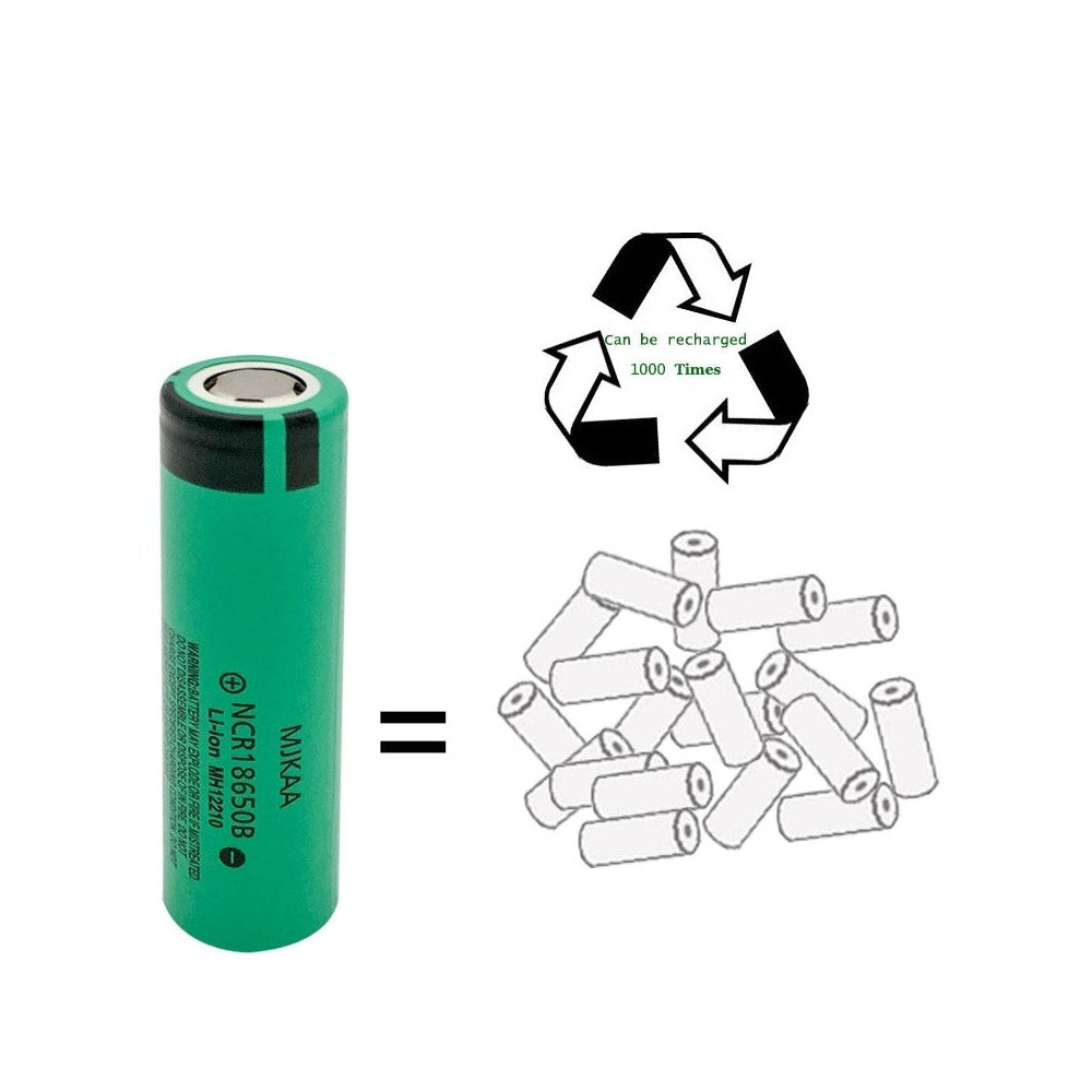 Trade Shop - 2 Batterie Pile Batteria Ricaricabile Ioni Di Litio 8800mah 3.7v Torce Led -