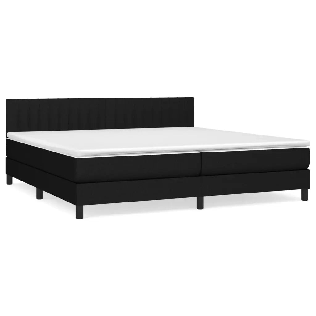 Giroletto a Molle con Materasso Nero 200x200 cm in Tessuto cod mxl 59516
