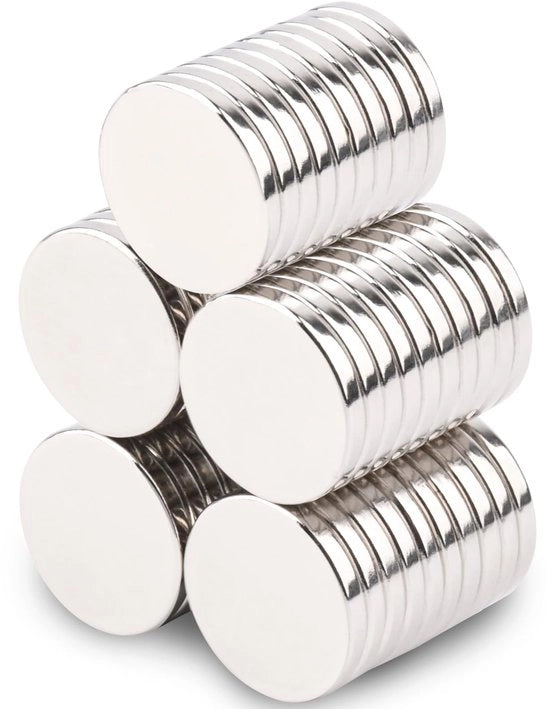 Magnetici Mini 15x2mm Forti, 50 pezzi Piccoli Magnetici Ronde Magnetici per Tavolo di Magnetismo, Pannello di Ferro, Fotografie