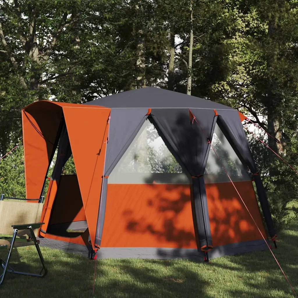 Tenda a cubo per 3 persone con tetto Grigio e arancione 42004034